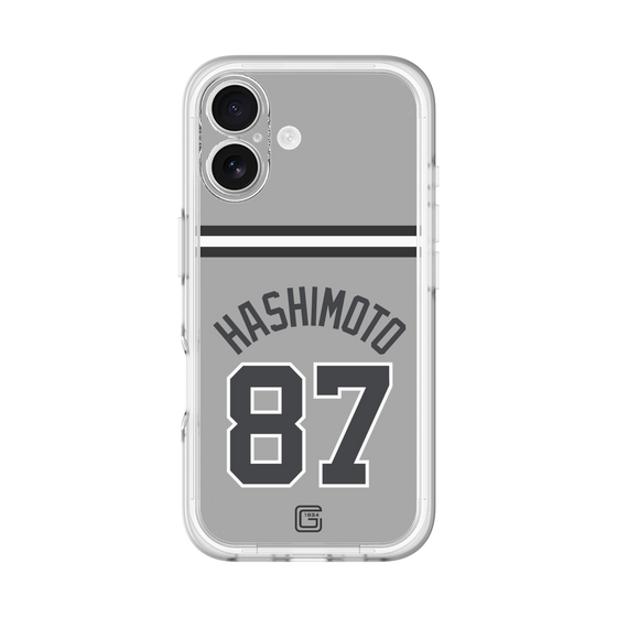 スリムプロテクションプレミアムケース［ 読売ジャイアンツ - #87 HASHIMOTO - ビジター ］