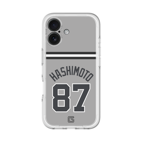 スリムプロテクションプレミアムケース［ 読売ジャイアンツ - #87 HASHIMOTO - ビジター ］