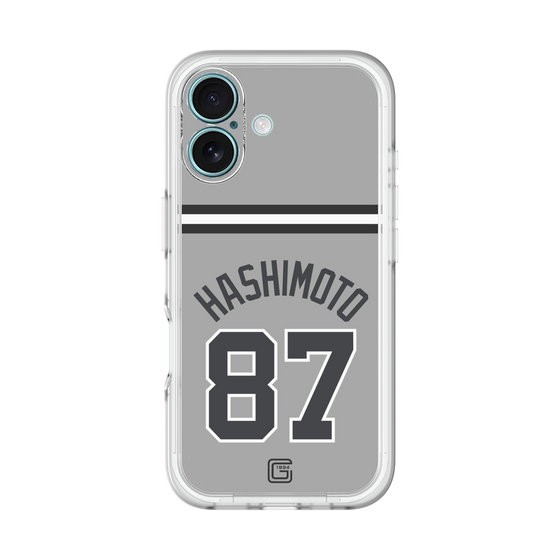スリムプロテクションプレミアムケース［ 読売ジャイアンツ - #87 HASHIMOTO - ビジター ］