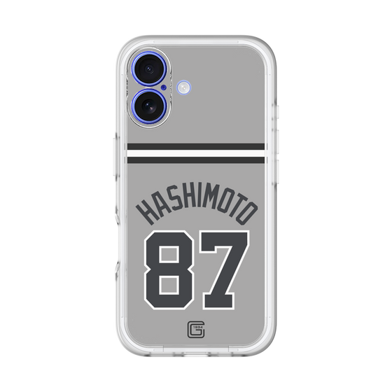 スリムプロテクションプレミアムケース［ 読売ジャイアンツ - #87 HASHIMOTO - ビジター ］