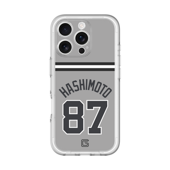 スリムプロテクションプレミアムケース［ 読売ジャイアンツ - #87 HASHIMOTO - ビジター ］