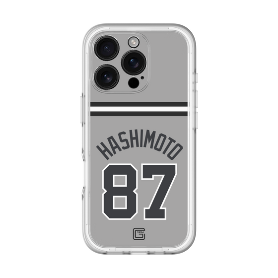 スリムプロテクションプレミアムケース［ 読売ジャイアンツ - #87 HASHIMOTO - ビジター ］