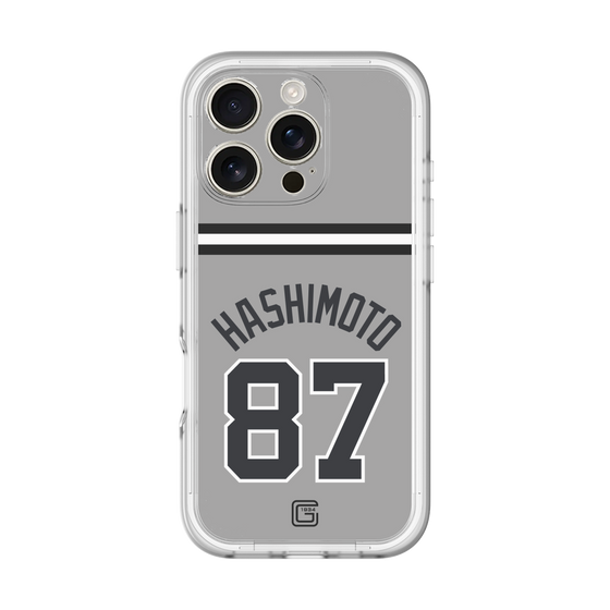 スリムプロテクションプレミアムケース［ 読売ジャイアンツ - #87 HASHIMOTO - ビジター ］