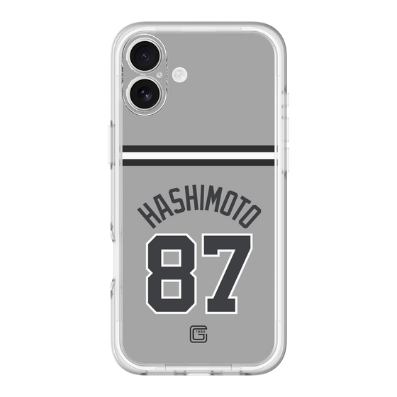 スリムプロテクションプレミアムケース［ 読売ジャイアンツ - #87 HASHIMOTO - ビジター ］