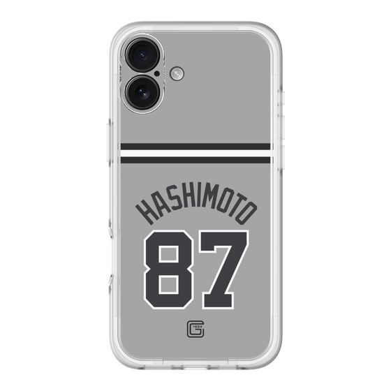 スリムプロテクションプレミアムケース［ 読売ジャイアンツ - #87 HASHIMOTO - ビジター ］