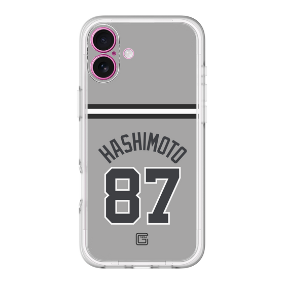 スリムプロテクションプレミアムケース［ 読売ジャイアンツ - #87 HASHIMOTO - ビジター ］
