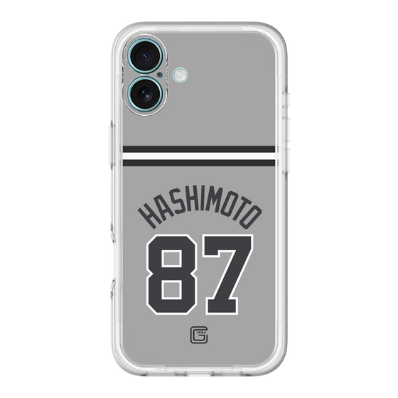 スリムプロテクションプレミアムケース［ 読売ジャイアンツ - #87 HASHIMOTO - ビジター ］