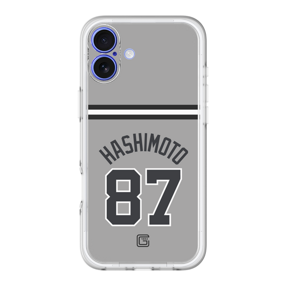 スリムプロテクションプレミアムケース［ 読売ジャイアンツ - #87 HASHIMOTO - ビジター ］