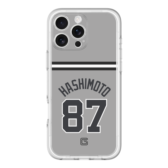 スリムプロテクションプレミアムケース［ 読売ジャイアンツ - #87 HASHIMOTO - ビジター ］