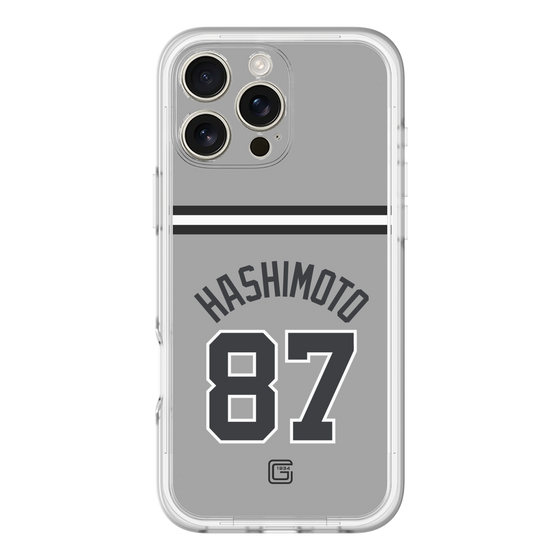 スリムプロテクションプレミアムケース［ 読売ジャイアンツ - #87 HASHIMOTO - ビジター ］