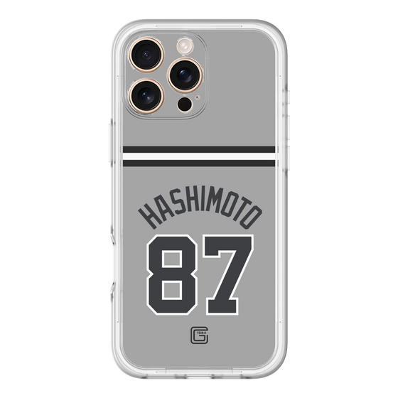 スリムプロテクションプレミアムケース［ 読売ジャイアンツ - #87 HASHIMOTO - ビジター ］
