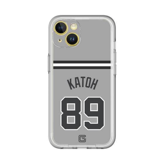 スリムプロテクションプレミアムケース［ 読売ジャイアンツ - #89 KATOH - ビジター ］