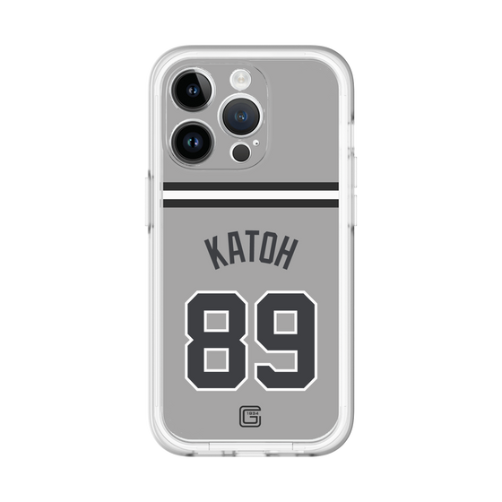 スリムプロテクションプレミアムケース［ 読売ジャイアンツ - #89 KATOH - ビジター ］