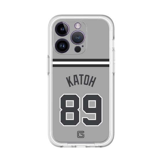 スリムプロテクションプレミアムケース［ 読売ジャイアンツ - #89 KATOH - ビジター ］