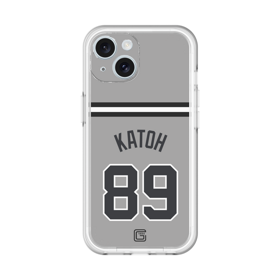 スリムプロテクションプレミアムケース［ 読売ジャイアンツ - #89 KATOH - ビジター ］