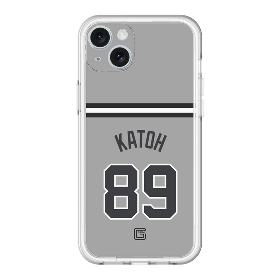 スリムプロテクションプレミアムケース［ 読売ジャイアンツ - #89 KATOH - ビジター ］