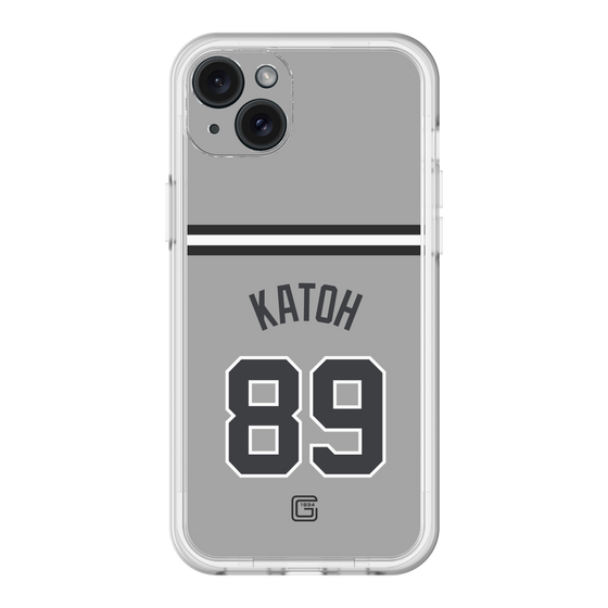 スリムプロテクションプレミアムケース［ 読売ジャイアンツ - #89 KATOH - ビジター ］