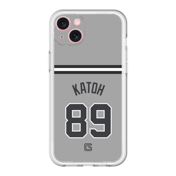 スリムプロテクションプレミアムケース［ 読売ジャイアンツ - #89 KATOH - ビジター ］