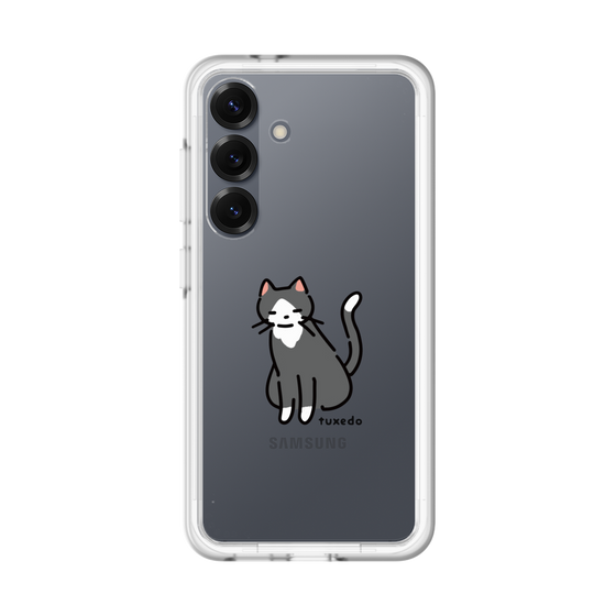 スリムプロテクションプレミアムケース［ オリジナル - CASEPLAYネコ - tuxedo ］