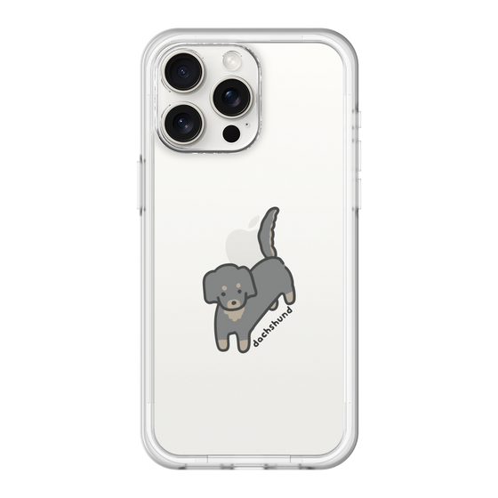 スリムプロテクションプレミアムケース［ オリジナル - CASEPLAYイヌ - dachsund ］