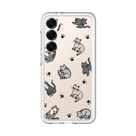 スリムプロテクションプレミアムケース［ オリジナル - CASEPLAYネコ総柄 - color ］