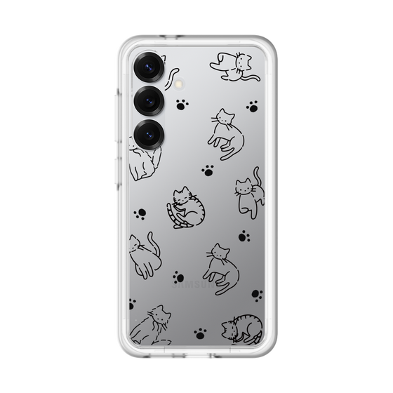 スリムプロテクションプレミアムケース［ オリジナル - CASEPLAYネコ総柄 - black ］