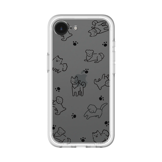 スリムプロテクションプレミアムケース［ オリジナル - CASEPLAYイヌ総柄 - black ］