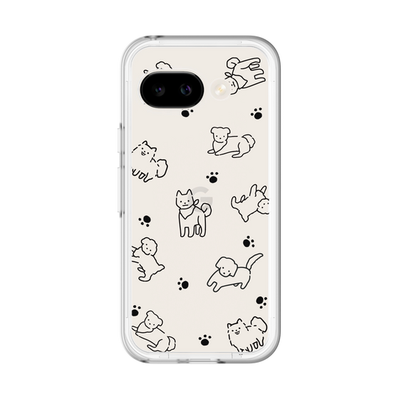 スリムプロテクションプレミアムケース［ オリジナル - CASEPLAYイヌ総柄 - black ］