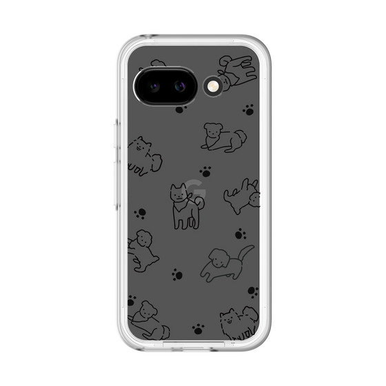 スリムプロテクションプレミアムケース［ オリジナル - CASEPLAYイヌ総柄 - black ］