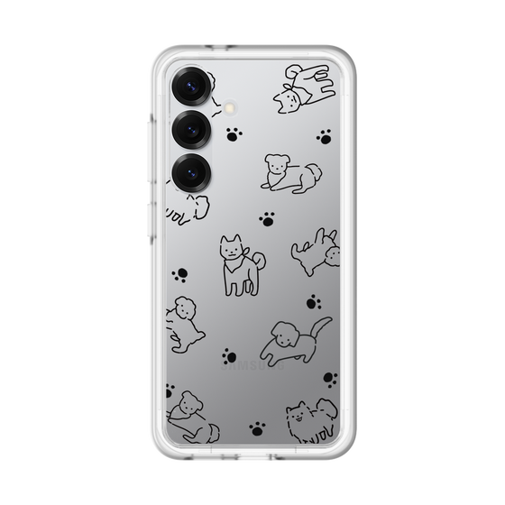 スリムプロテクションプレミアムケース［ オリジナル - CASEPLAYイヌ総柄 - black ］