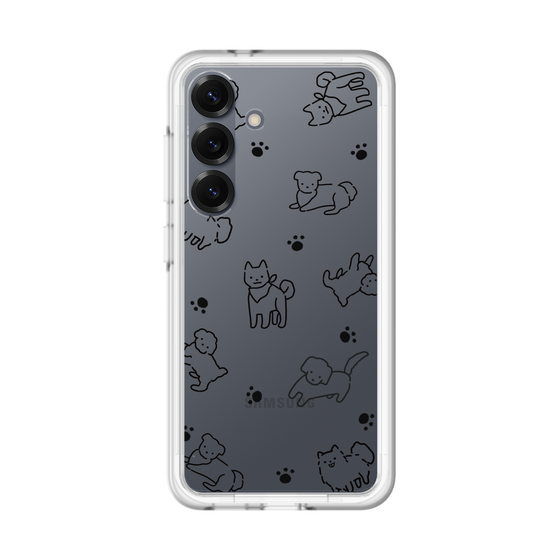 スリムプロテクションプレミアムケース［ オリジナル - CASEPLAYイヌ総柄 - black ］