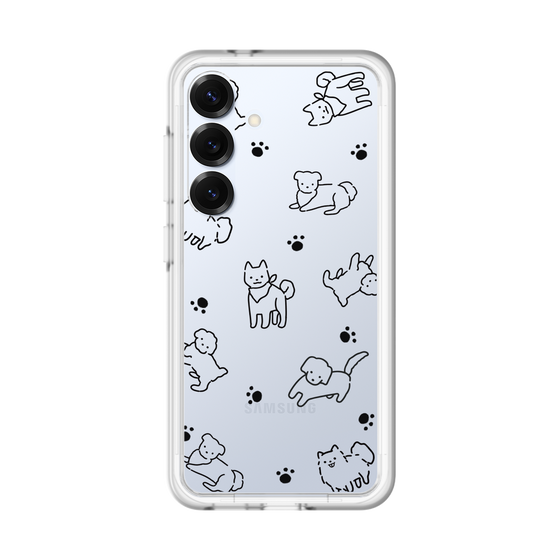 スリムプロテクションプレミアムケース［ オリジナル - CASEPLAYイヌ総柄 - black ］