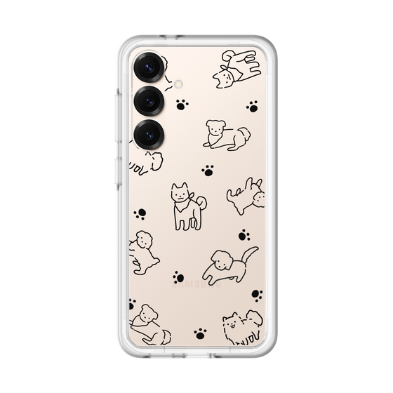 スリムプロテクションプレミアムケース［ オリジナル - CASEPLAYイヌ総柄 - black ］