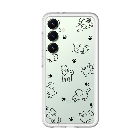 スリムプロテクションプレミアムケース［ オリジナル - CASEPLAYイヌ総柄 - black ］