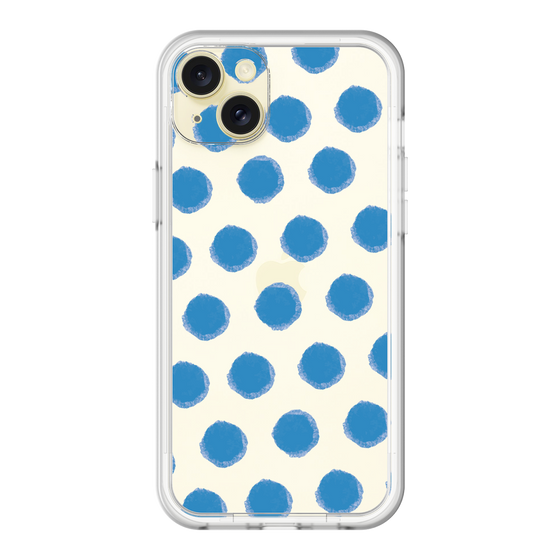 スリムプロテクションプレミアムケース［ オリジナル - 推し色水玉 - ブルー ］