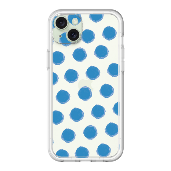スリムプロテクションプレミアムケース［ オリジナル - 推し色水玉 - ブルー ］