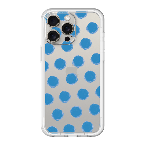スリムプロテクションプレミアムケース［ オリジナル - 推し色水玉 - ブルー ］