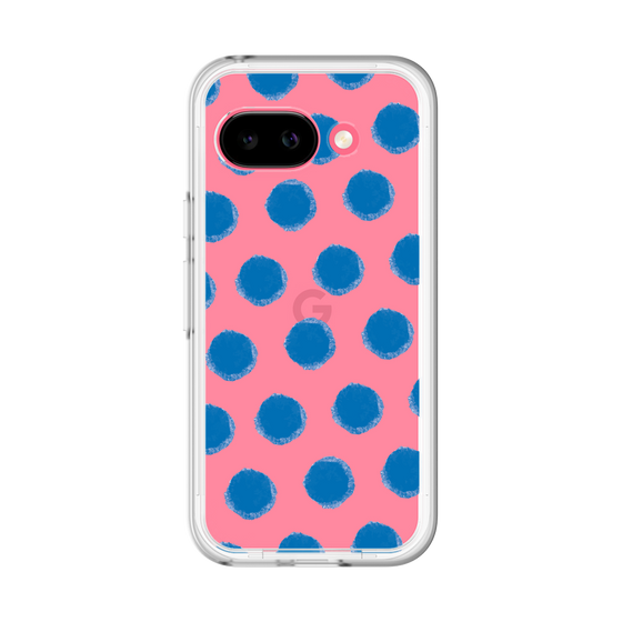 スリムプロテクションプレミアムケース［ オリジナル - 推し色水玉 - ブルー ］