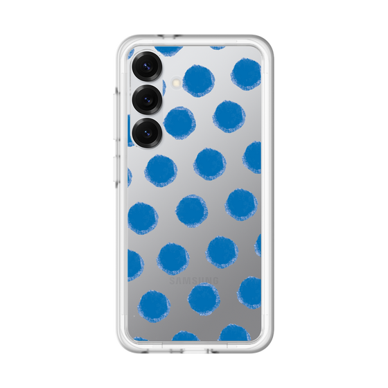 スリムプロテクションプレミアムケース［ オリジナル - 推し色水玉 - ブルー ］