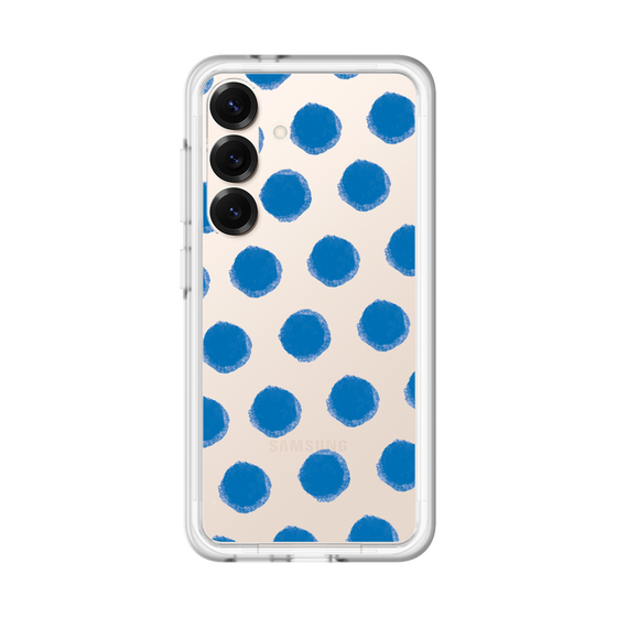スリムプロテクションプレミアムケース［ オリジナル - 推し色水玉 - ブルー ］