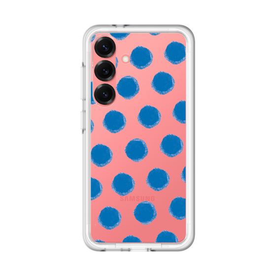 スリムプロテクションプレミアムケース［ オリジナル - 推し色水玉 - ブルー ］