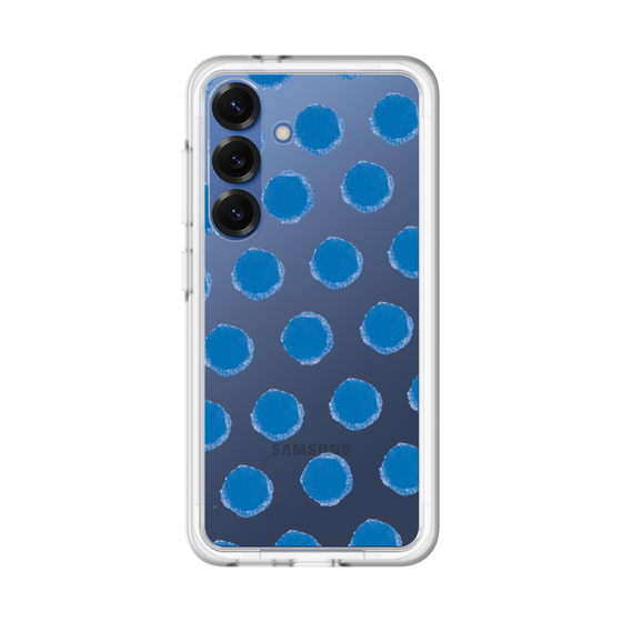 スリムプロテクションプレミアムケース［ オリジナル - 推し色水玉 - ブルー ］