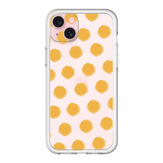 スリムプロテクションプレミアムケース［ オリジナル - 推し色水玉 - オレンジ ］