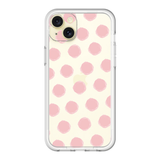 スリムプロテクションプレミアムケース［ オリジナル - 推し色水玉 - ピンク ］