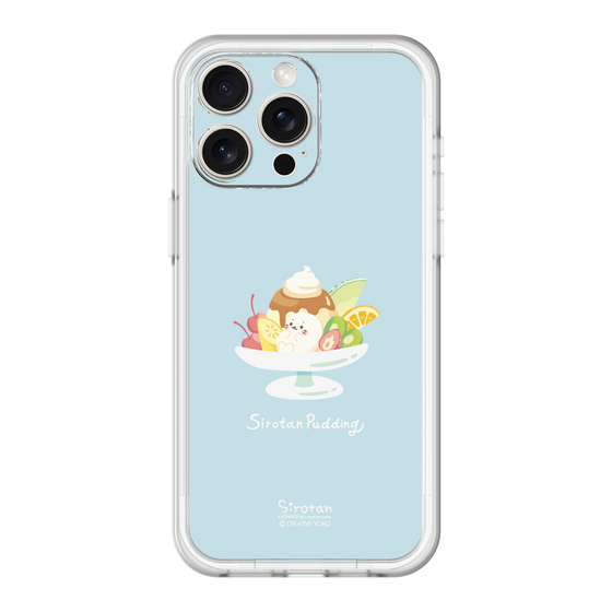 スリムプロテクションプレミアムケース［ しろたん - プリンアラモード ］