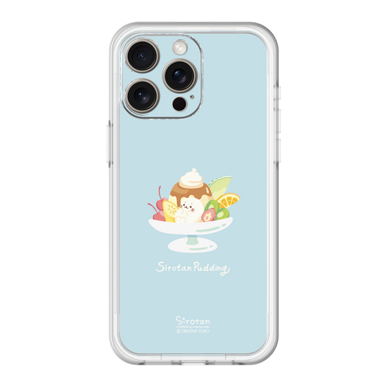 スリムプロテクションプレミアムケース［ しろたん - プリンアラモード ］