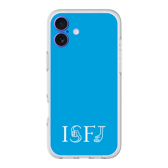 スリムプロテクションプレミアムケース［ オリジナル - ISFJ 擁護者 - アルファベット - ブルー ］