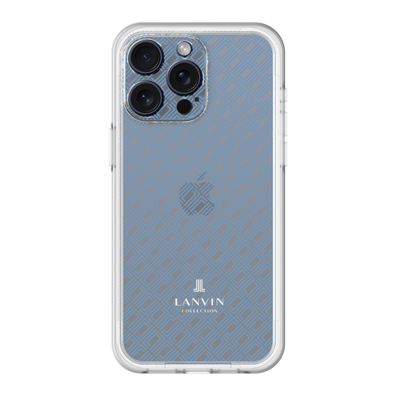 スリムプロテクションプレミアムケース［ LANVIN COLLECTION - ロゴパターン - ブルー ］