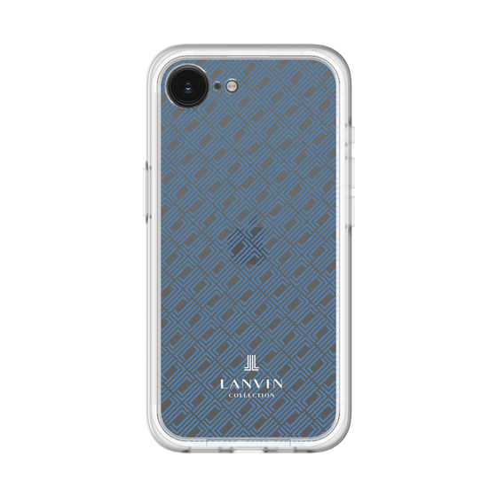 スリムプロテクションプレミアムケース［ LANVIN COLLECTION - ロゴパターン - ブルー ］