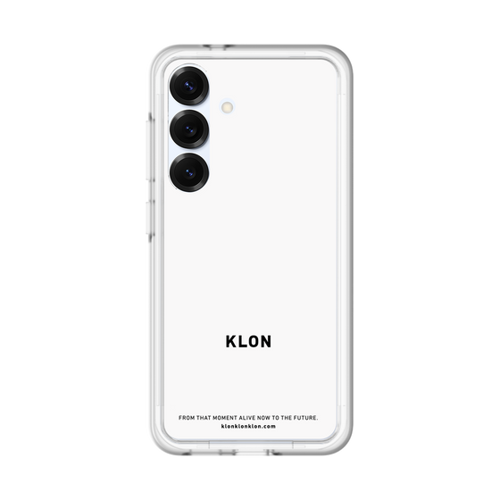 スリムプロテクションプレミアムケース［ KLON - ロゴ - ホワイト ］